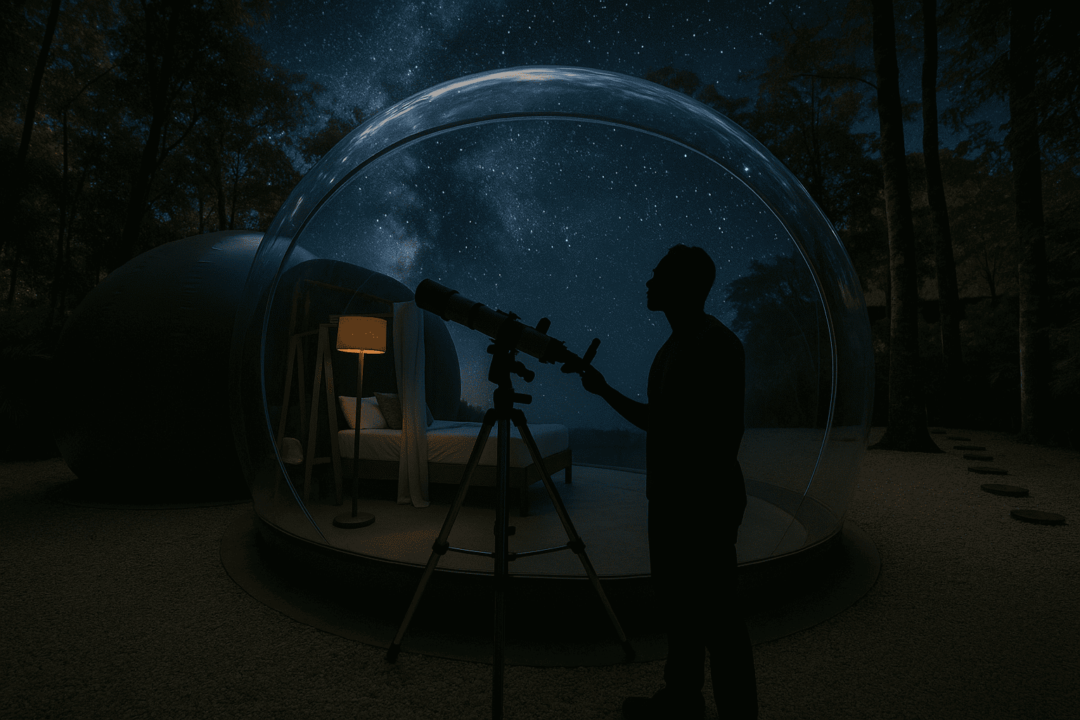 Fotografía nocturna 101: capturando la Vía Láctea desde una burbuja transparente