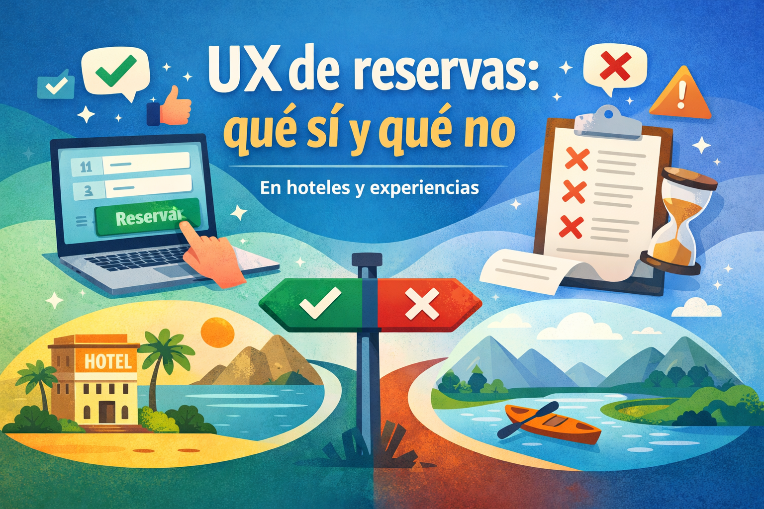 UX de reservas: qué sí y qué no en la experiencia de hoteles y experiencias