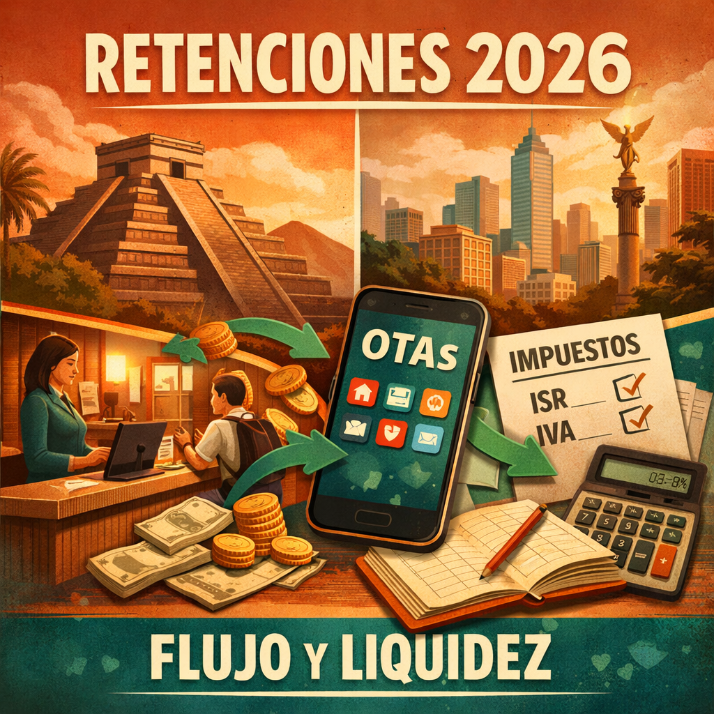 ¿Cómo te afectan las retenciones 2026 (ISR e IVA) en Booking/Expedia/Airbnb y qué medidas tomar para proteger flujo y operación?